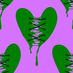 Valentine anti love hearts seamless 14 February pattern for wrapping paper