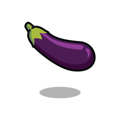 A simple eggplant art vector illustration