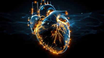 A glowing, stylized heart illustration symbolizing life and vitality.