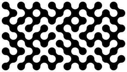 background with black liquid connected circle dots.metaballs pattern on white. abstarct geometric shapes collection Point movement flat icon	