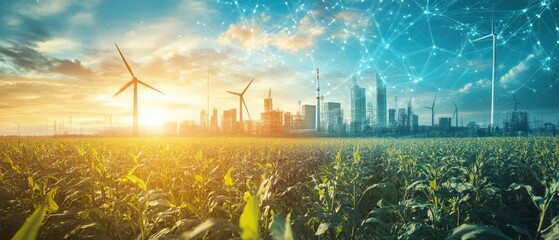 Cutting-edge environmental technology solutions in 2025 AI climate monitoring carbon capture systems innovative approaches to global sustainability modern and vibrant visuals