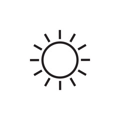 sun icon outline stroke vector eps