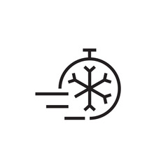 fast cooling timer icon vector eps outline