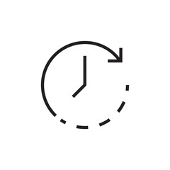 timer clock countdown icon vector eps outline editable stroke