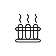 heater icon outline stroke vector eps editable stroke