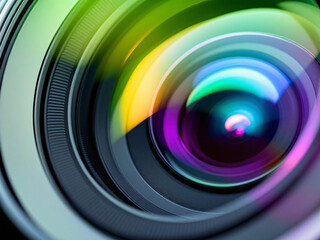 Lens, Camera, Focus, Optics, Colorful, Reflection, Glass, Photography, Close-up, Circular, Aperture, Light, Blur, Sharp, Macro, Detail, Rainbow, Prism, Technology, Equipment, Gadget, High-tech, Precis