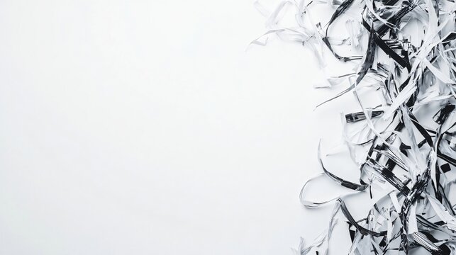 Abstract Shredded Paper Texture: Monochrome Security and Privacy Theme