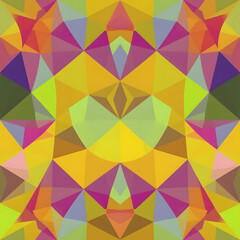 Fototapeta premium Colorful Geometric Polygonal Pattern with Abstract Design and Seamless Mosaic Texture