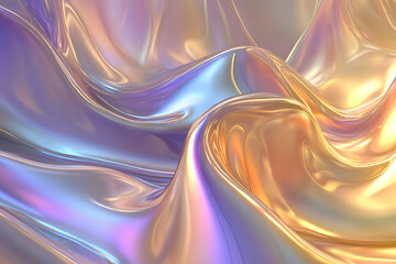 Obraz premium An Abstract Holographic Background with Iridescent Effects.