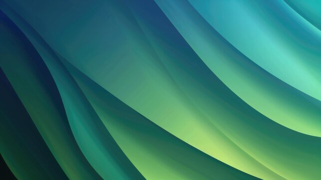 A smooth gradient of blue and green waves creating a calming abstract background.