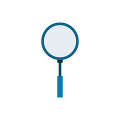 Magnifying glass flat icon vector design illustration, isolated on white background. 