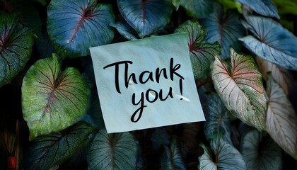 Sticky notes with the text "Thank you".Post it.	