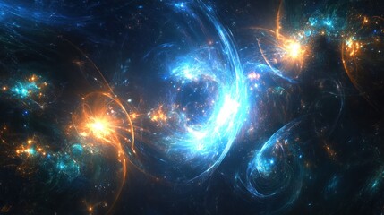 Fototapeta premium Cosmic Dance: A Symphony of Celestial Nebulae