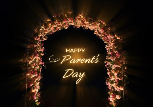 Fototapeta Greeting cards, posters and text inscriptions for Happy Parents' Day