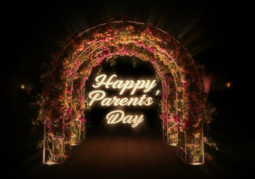 Fototapeta Greeting cards, posters and text inscriptions for Happy Parents' Day