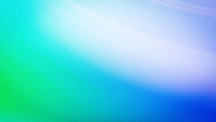 Abstract gradient background with a smooth blend of green, turquoise, blue, and violet hues, featuring a grainy texture ideal for 4K wallpapers, banners, and backdrops
