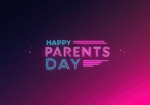 Fototapeta Greeting cards, posters and text inscriptions for Happy Parents' Day