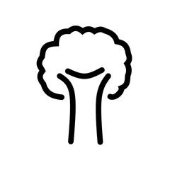 Simple Outline Icon of a Tree