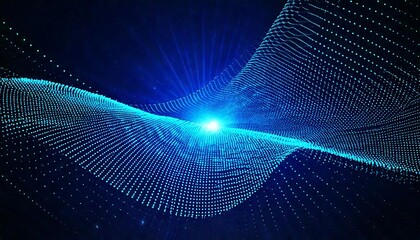 Technology Particle Abstract Background with Glowing Effects