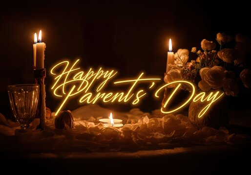 Fototapeta Greeting cards, posters and text inscriptions for Happy Parents' Day