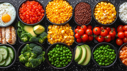 Healthy Balanced Meals with Protein, Vegetables, and Carbohydrates