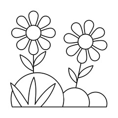 Plant & Flowers Outline Icons Set
