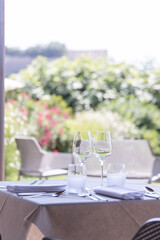 Grignan Drome France restaurant table