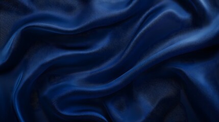 Obraz premium Deep Blue Fabric Draped in Soft Waves