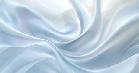 Fototapeta premium A soft, flowing fabric in light blue tones, creating an elegant and serene atmosphere.
