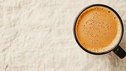 Minimalist mock-up featuring a blank paper sheet and a coffee cup, ideal for menu design, branding, or presentations