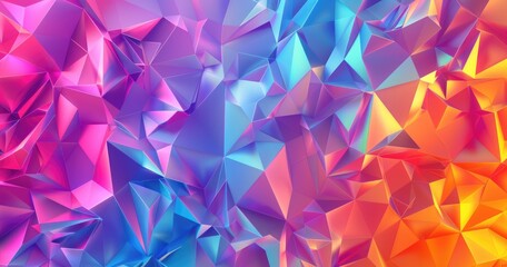 Obraz premium Abstract vibrant geometric pattern with sharp angles and color gradients.
