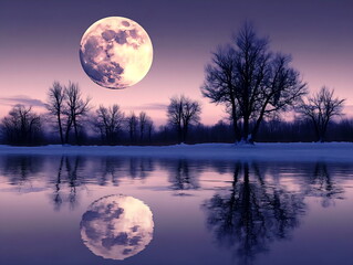moon over water