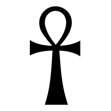 recommend clip art: Black Ankh Hieroglyph Illustration