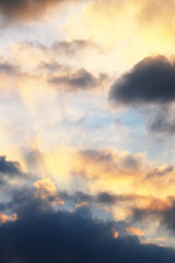 sunset sky with clouds