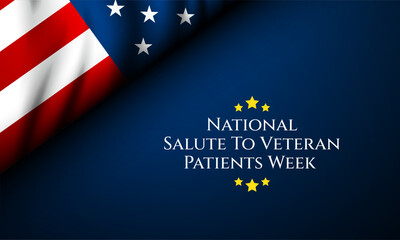 National Salute To Veteran Patients Week Background Vector Illustration