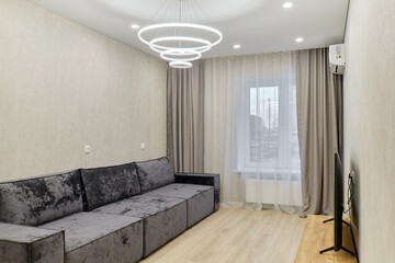 interior design. interior photography of an apartment for rent. One-room apartment with a simple and cozy design. High quality photo