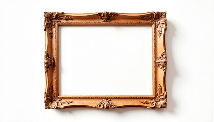 Elegant wooden photo frame showcasing intricate designs, art display
