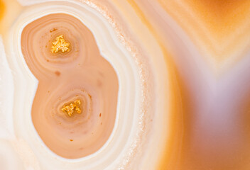 Macro View of Sliced and Polished Brazilian Agate