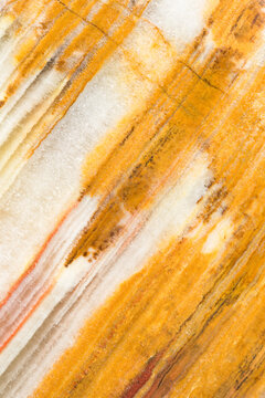 Macro Photograph of Layered Chalcedony with Parallel Banding