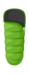 Traveler sleeping bag vector illustration
