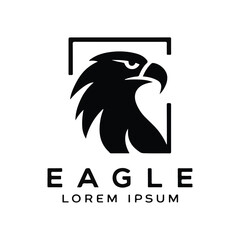 Elegant Minimalist Eagle Head Logo Design