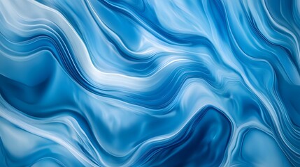 Obraz premium Abstract Blue Swirling Liquid Marble Design