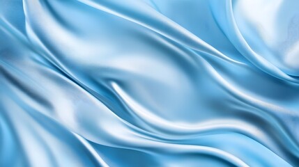 Obraz premium Abstract Blue Silk Draped Fabric Texture Background