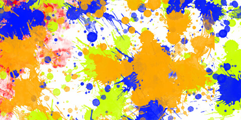 Abstract Multicolored aquarelle artwork Creative paint gradients grunge & color splashes. Seamless watercolor textured Dye Design Background for Website, Fabric Printing, Brochures, Premium Packaging
