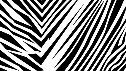 Abstract Black And White Diagonal Stripe Pattern