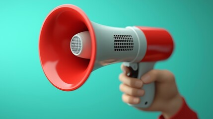 Handheld Megaphone for Amplified Announcements and Communication