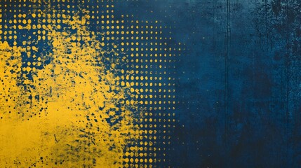 Abstract Blue and Yellow Painted Texture Background