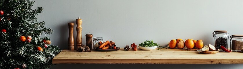 Festive Food Preparation Kitchen Counter Photography Natural Light Close-Up Culinary Creativity