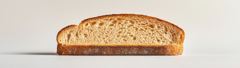 A Simple Slice of Toast in Winter Kitchen Food Photography Cozy Atmosphere Close-Up A Plain Slice of Toast with No Butter