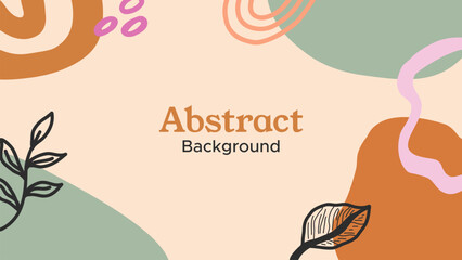 Minimal abstract banner background. Vector trendy organic background with space for text. Template for landing page beauty product design